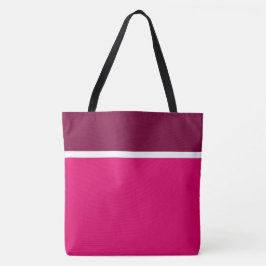 Bolsa Tote Diversão Chic Franjas Brancas em Rosa Framboesa In
