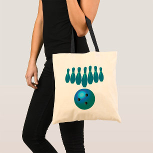 Bolsa Tote Diversão com Bola e Pinos de Boliche