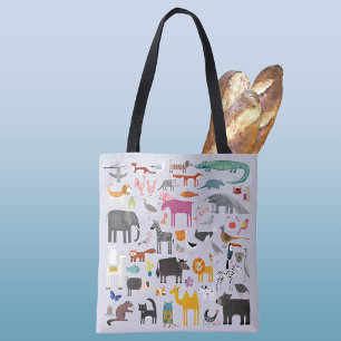 Bolsa Tote Diversão de Menagerie animal