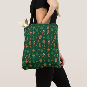 Bolsa Tote Diversão de Natal com Pão de Mel