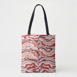 Bolsa Tote Diversão de padrão de bacon ilustrada pela Epic