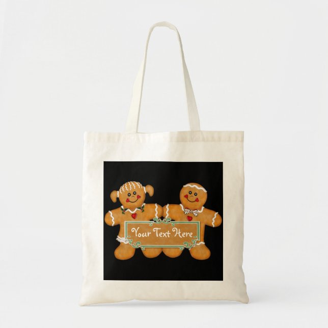Bolsa Tote Diversão de pão de Gengibre (Frente)