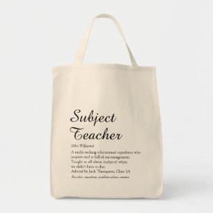Bolsa Tote Diversão de Script de Apreciação de Definição