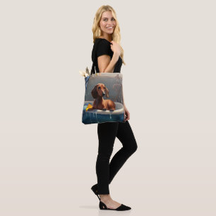 Bolsa Tote Diversão do Dachshund no Banho 
