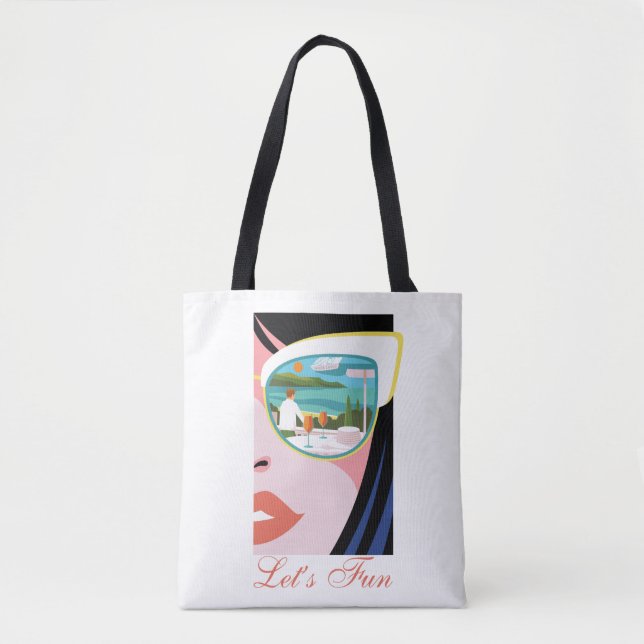 Bolsa Tote Diversão do vamos - O Lotus Branco (Frente)