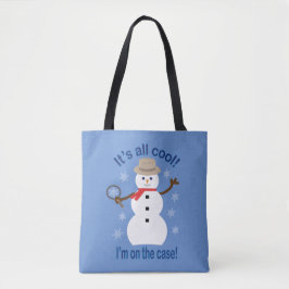 Bolsa Tote Diversão e Rico É tudo Legal Detetive Snowman