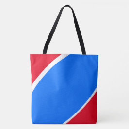 Bolsa Tote Diversão Esportiva Vermelha Branca Azul Moderna Cu