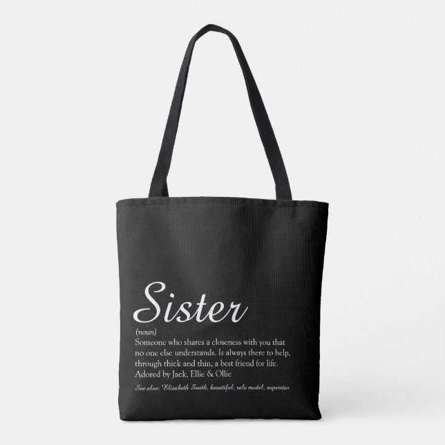 Bolsa Tote Diversão Moderna do Script de Definição Sistemátic (Verso)