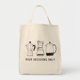 Bolsa Tote Diversão Retro Café Lover Decisões Monograma