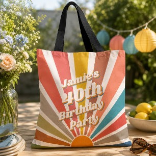 Bolsa Tote Diversão Retro Personalizado 40º Aniversário Foto