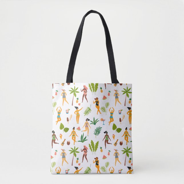 Bolsa Tote Diversão Tropical Nadine Girls (Frente)