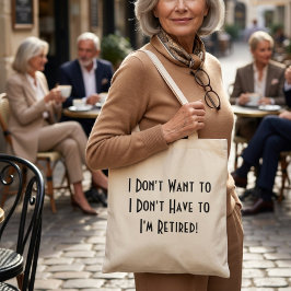 Bolsa Tote divertida aposentadoria simples