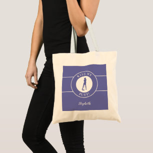 Bolsa Tote Divertido Beije Meu Putt Golfer Para Ela Azul