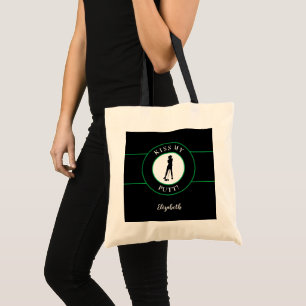 Bolsa Tote Divertido Beijo Golfe Minha Jogadora de Putt Para 