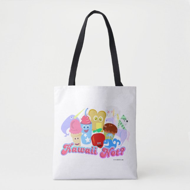 Bolsa Tote Divertido e bonito Kawaii não? (Frente)