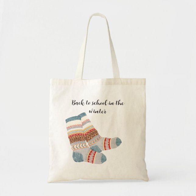 Bolsa Tote Divertido estudante personalizado l Volta às aulas (Frente)