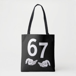 Bolsa Tote Divertido Seis Sete 6 7 Meme Geração Alpha Gíria 6