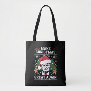 Bolsa Tote Divertido Trump 2024 Faça o Natal Grande Novamente