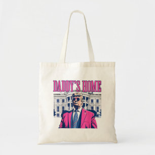 Bolsa Tote Divertido Trump Rosa Papai está em Casa , Trump 20