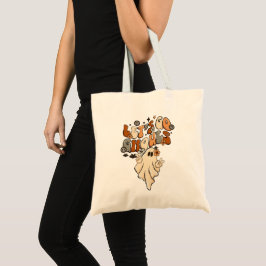 Bolsa Tote Divertidos Adoráveis Vamos Lá Espíritos Halloween