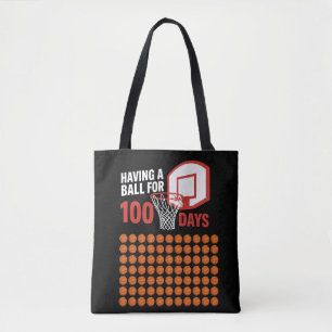 Bolsa Tote DIVERTINDO-SE POR 100 DIAS Amante de Basquetebol