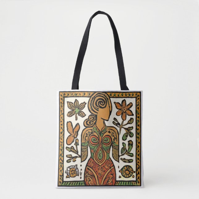 Bolsa Tote Divina Deusa da Terra Feminina (Frente)