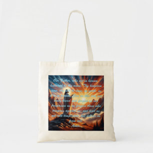 Bolsa Tote Divino Sunset: Inspiração de Oração do Senhor