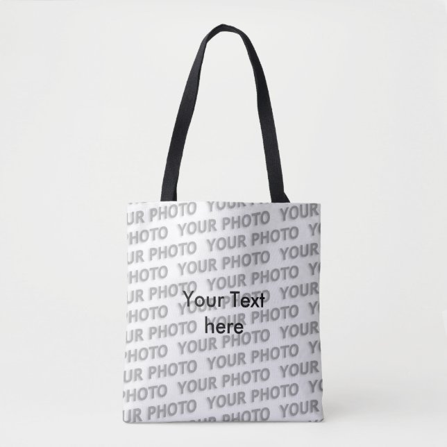 Bolsa Tote DIY - Adicione seu próprio sinal, foto, nome e cor (Frente)