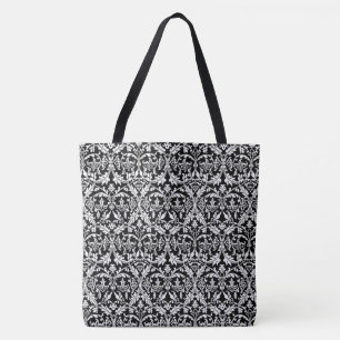 Bolsa Tote DIY criam sua própria cor damasco feita sob