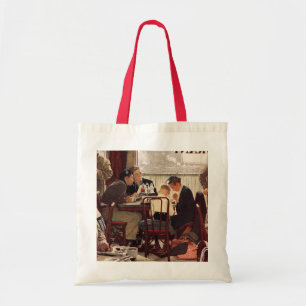 Bolsa Tote Dizendo a benevolência por Norman Rockwell