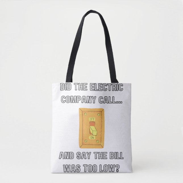 Bolsa Tote Dizendo coisas engraçadas de Pai  (Frente)