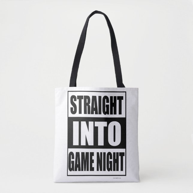 Bolsa Tote Dizendo direto para a noite de jogo (Frente)