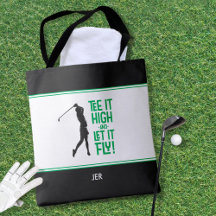 Dizendo engraçado de golfe Moderno Verde Preto