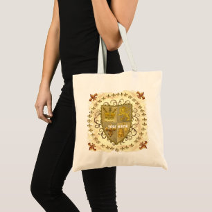 Bolsa tote do Brasão de Armas da Família Leão Sobr