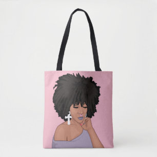 Bolsa Tote Do cabelo do Afro da torção diva natural para fora