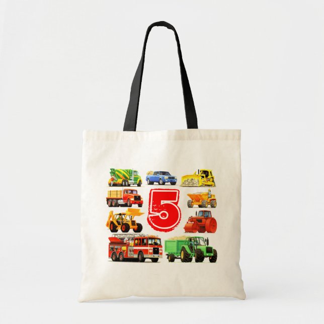 Bolsa Tote Do costume grande do caminhão dos miúdos (Frente)