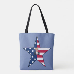 Bolsa Tote ~ do ~ MAGA da estrela da bandeira de Donald J.