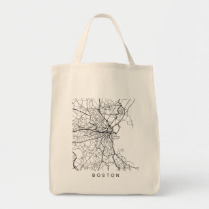Bolsa Tote Do mapa de ruas minimalista da cidade das MÃES de