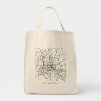 Bolsa Tote Do mapa de ruas minimalista da cidade de Houston