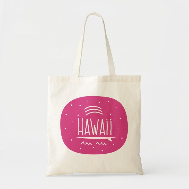 Bolsa Tote Do "saco de Havaí da prancha arco-íris" (Frente)