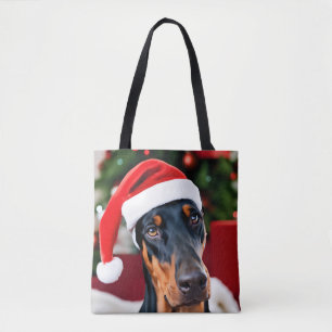 Bolsa Tote Doberman Christmas
