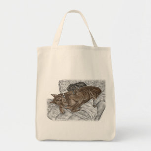 Bolsa Tote Doberman Dog e Puppy