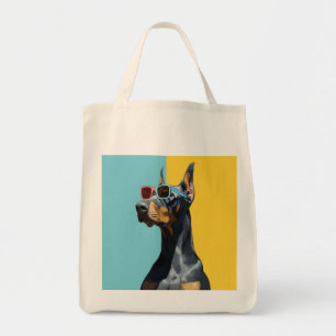 Bolsa Tote Doberman legal com óculos de sol