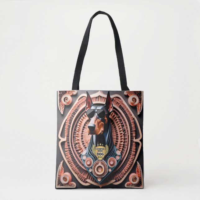 Bolsa Tote Doberman, Pet, Companion Canine (Frente)
