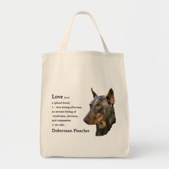 Bolsa Tote Doberman Pinscher Gifts (Frente)