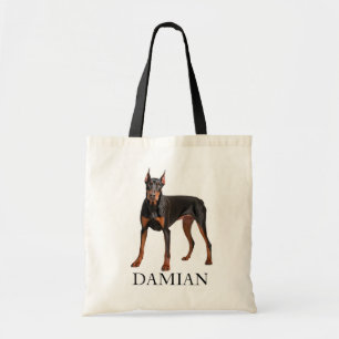 Bolsa Tote Doberman Pinscher Personalize Tote Bag
