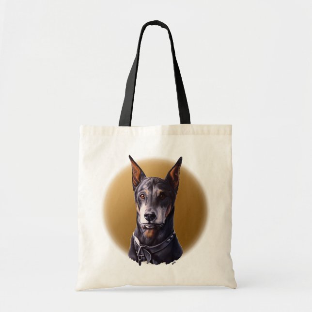 Bolsa Tote Doberman Tote Bag Personalizado Doberman Pinscher  (Frente)