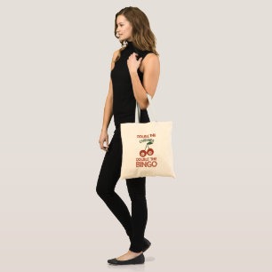 Bolsa Tote Dobre as cerejas e dobre o bingo