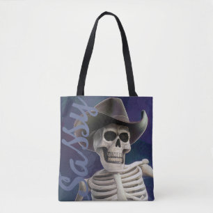 Bolsa Tote Doc Bones É Sassado, Esqueleto Cowboy!
