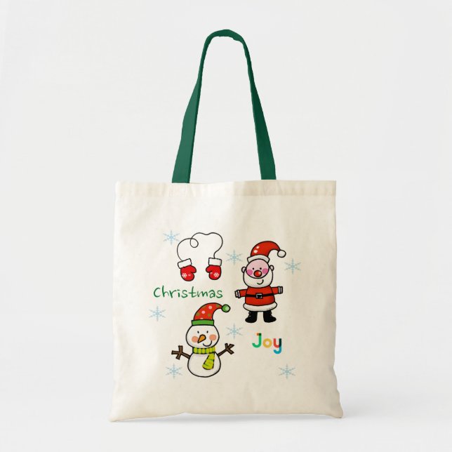 Bolsa Tote doce alegria de Natal (Frente)